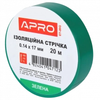 Ізолююча стрічка APRO 0.14х17 мм 20 м Зелена www.bd.in.ua Безпечний Дім